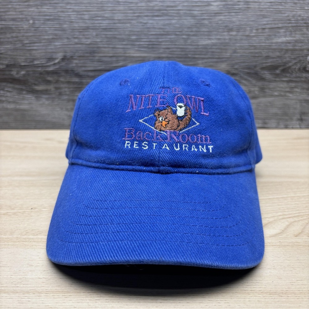 Nite Owl Back Room Restaurant Hat Cap Strap Back Mens Embroidered Advertising